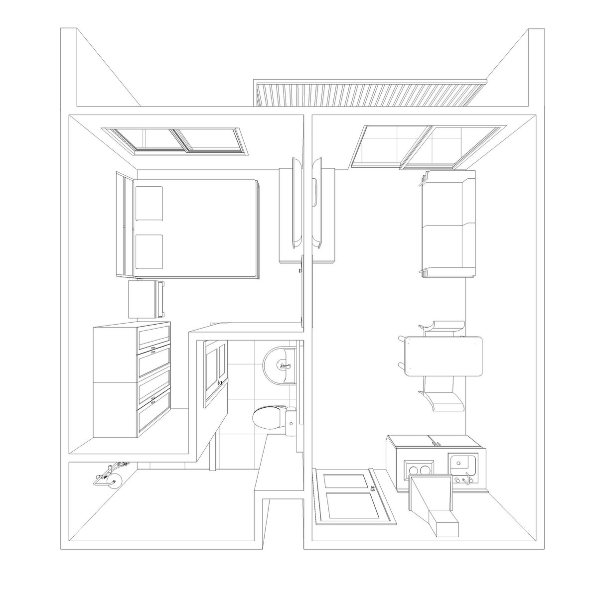 3D illustration of interior project