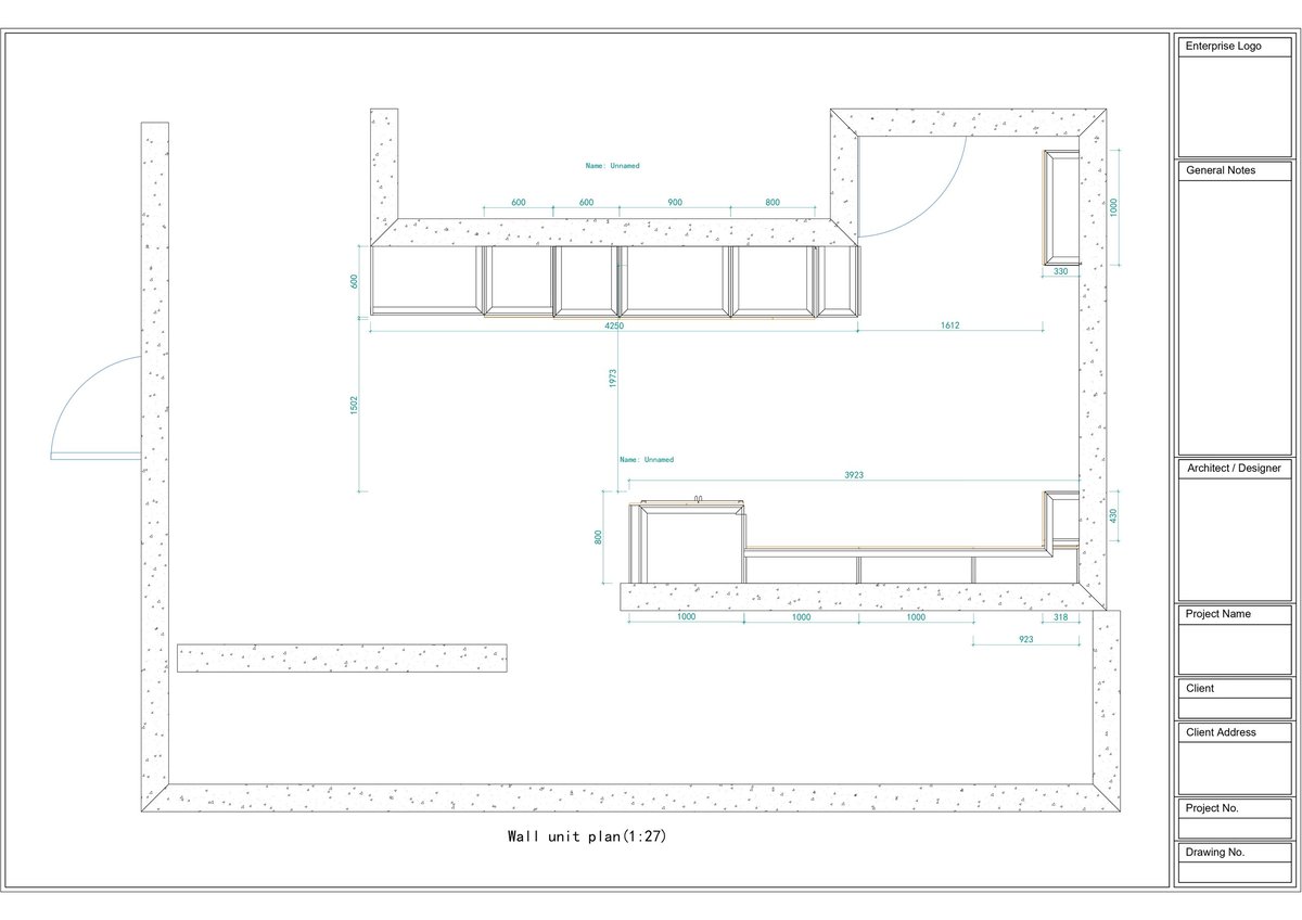 Architectural floor plan showing layout of a commercial kitchen with equipment placement and dimensions