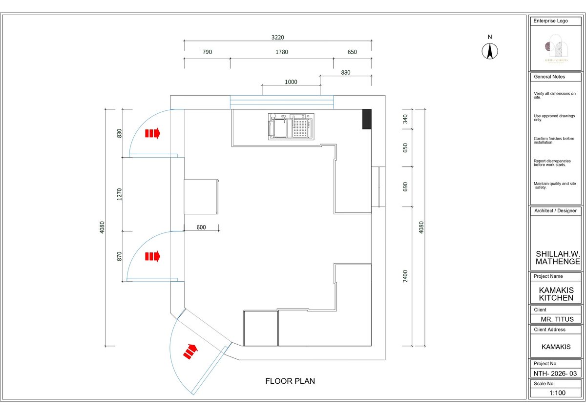 Architectural floor plan showing room layout with dimensions, door placements, and furniture positioning for a residential space