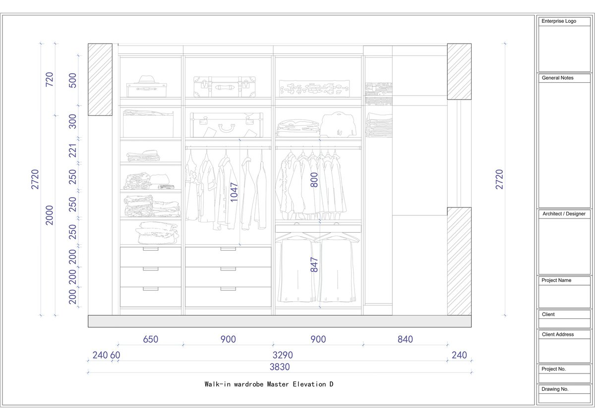 Architectural floor plan drawing showing room layouts and dimension measurements